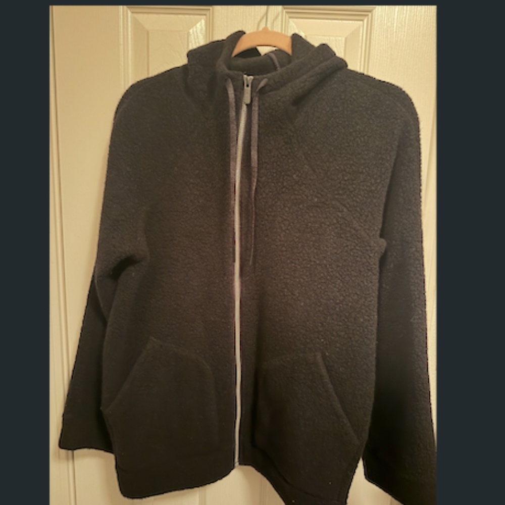 lulu lemon black fleece jacket